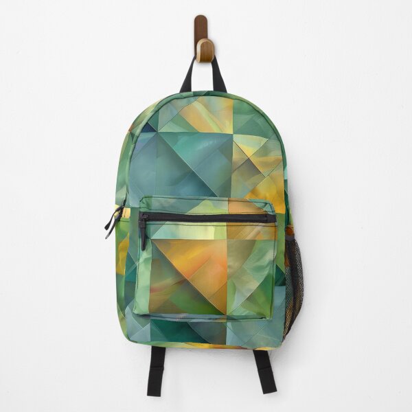 Item preview, Geometric patterns in vibrant hues of green and yellow designed and sold by Print2Harbor.