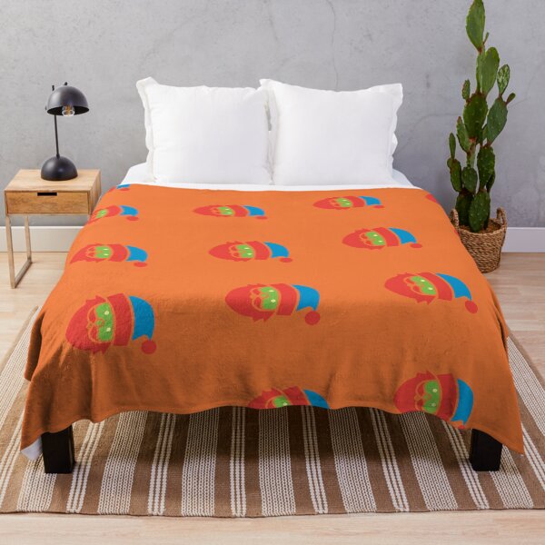 Item preview, Colourful Christmas Santas On Orange Pattern designed and sold by PatternsPalette.
