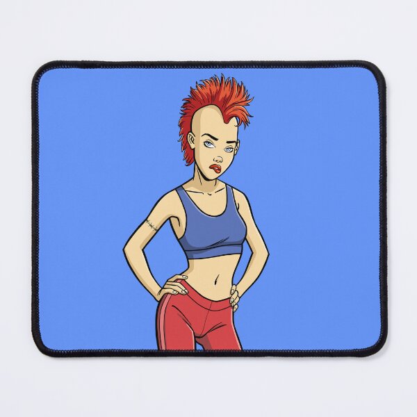 Item preview, CutiePie #5 - Punk girl with barbed wire tattoo designed and sold by CutiePiesArt.