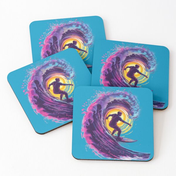 Item preview, Ride the Neon Wave: Dynamic Surfer Illustration designed and sold by vladocar.