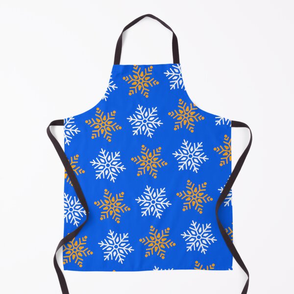 Item preview, Bright Christmas Snowflakes On Blue Pattern designed and sold by PatternsPalette.