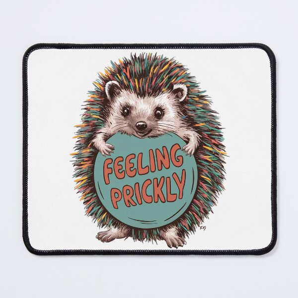 Item preview, Cute Hedgehog Feeling Prickly Pun | Essential T-shirt designed and sold by TheInkyOwl-TIO.