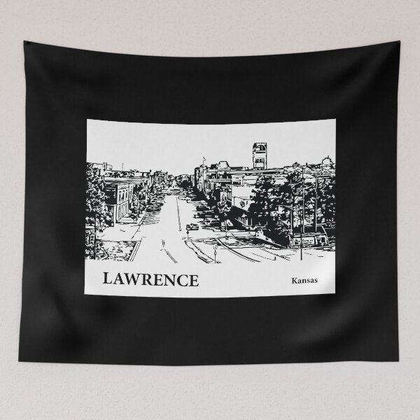 Artikelvorschau, Lawrence Kansas entworfen und verkauft von Lakeric Cityscapes.