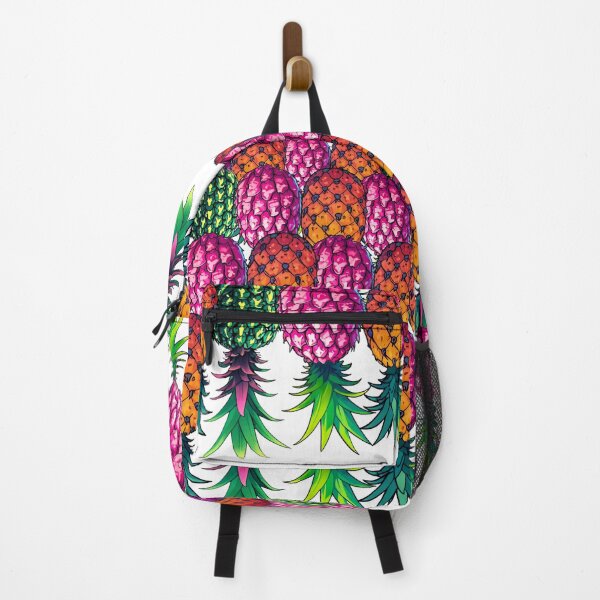 Item preview, Colorful Upside Down Pineapples In A Row | White designed and sold by JLEmporium.