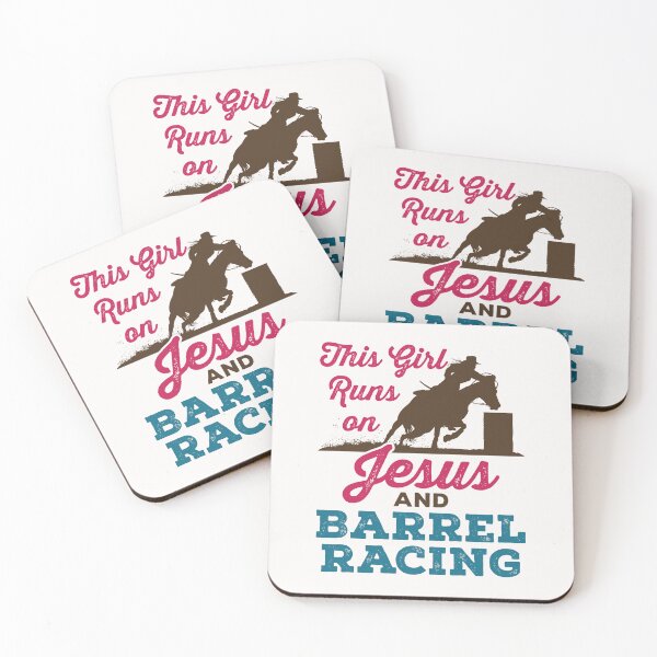 Item preview, This Girl Runs on Jesus and Barrel Racing designed and sold by jaygo.
