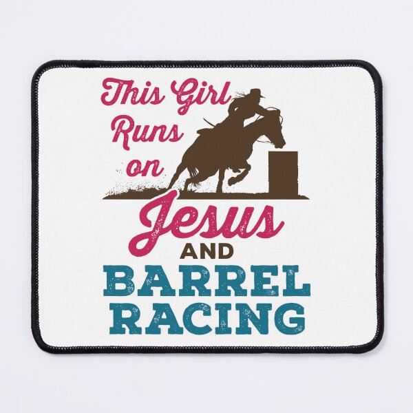 Item preview, This Girl Runs on Jesus and Barrel Racing designed and sold by jaygo.