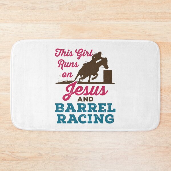 Item preview, This Girl Runs on Jesus and Barrel Racing designed and sold by jaygo.