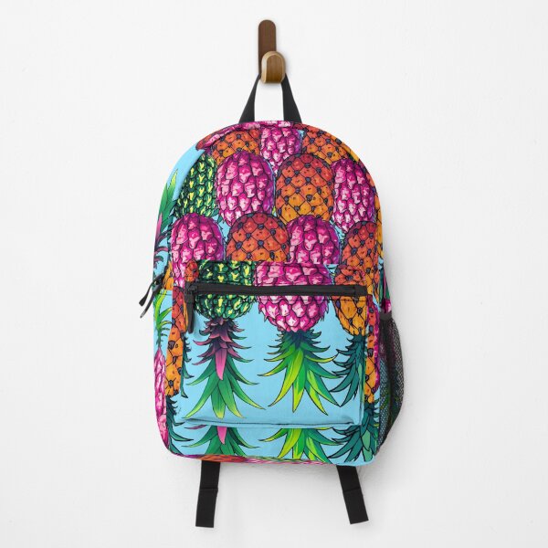 Item preview, Colorful Upside Down Pineapples In A Row | Light Blue designed and sold by JLEmporium.
