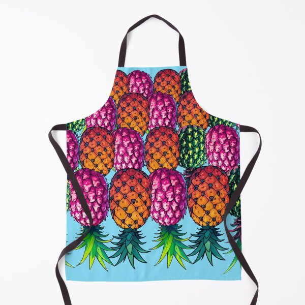 Item preview, Colorful Upside Down Pineapples In A Row | Light Blue designed and sold by JLEmporium.