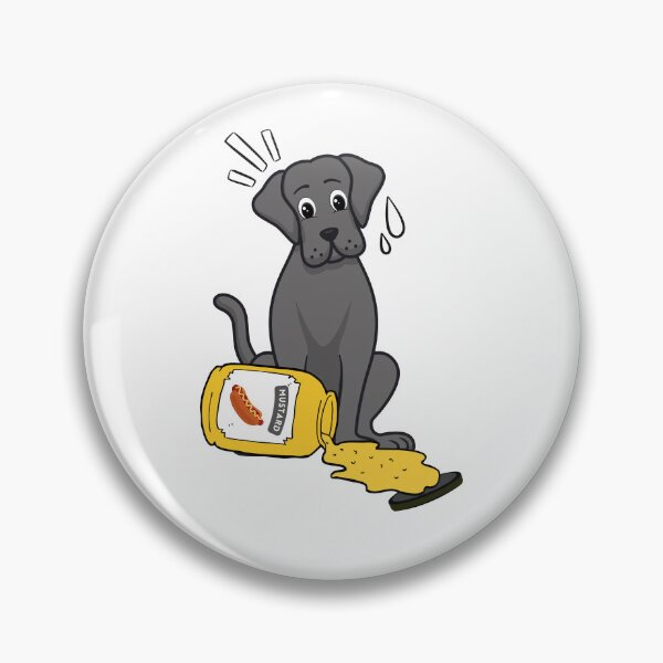 Item preview, Funny big black dog Spilled a jar of mustard  designed and sold by Pet Station.