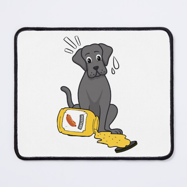 Item preview, Funny big black dog Spilled a jar of mustard  designed and sold by Pet Station.