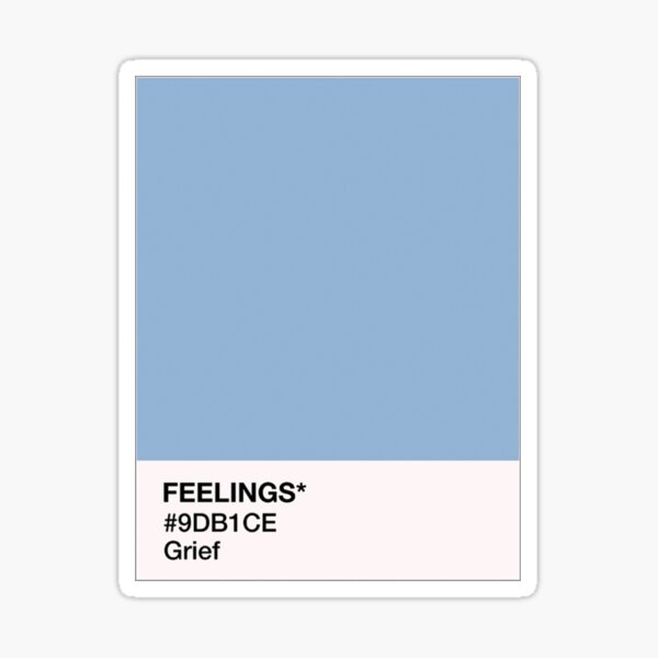 Item preview, Pantone of feelings, mourning, sorrow, blue, pantone aesthetic designed and sold by latelierlaura.