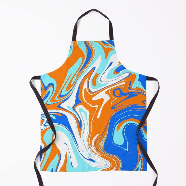 Item preview, Blue Orange and White Y2K 2000s Swirl Pattern  designed and sold by Cait<3.