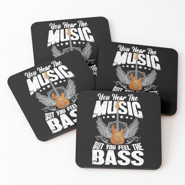 Item preview, Hear the Music Feel the Bass Player Bassist Guitarist Gift designed and sold by Captain Mood.