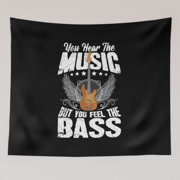 Item preview, Hear the Music Feel the Bass Player Bassist Guitarist Gift designed and sold by Captain Mood.