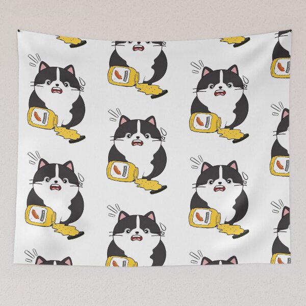 Item preview, Funny fat cat Spilled mustard  designed and sold by Pet Station.