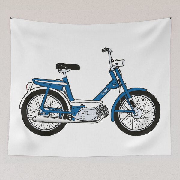 Item preview, A dark blue Honda Amigo moped. designed and sold by BetterGraphics.