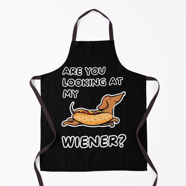 Item preview, Are You Looking at My Wiener? Funny Dachshund Hot Dog designed and sold by impressionofmel.