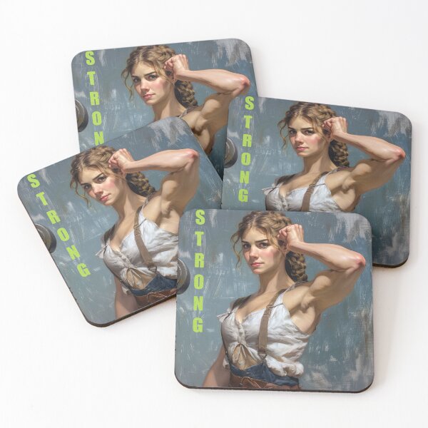 Item preview, Strong Farmer Girl Digital Oil Painting Style designed and sold by MinimusDesigns.