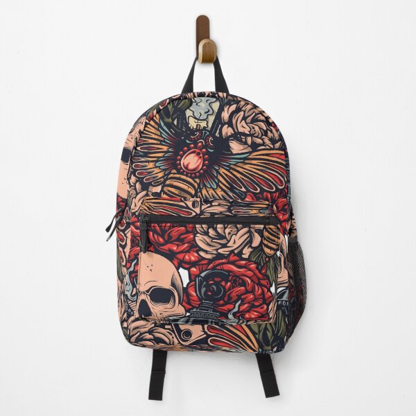 Item preview, Skull and Bee Tattoo Dice Lamp Pattern Art designed and sold by THE OTAKU SHOP.