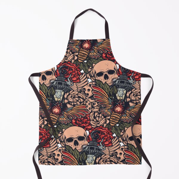 Item preview, Skull and Bee Tattoo Dice Lamp Pattern Art designed and sold by THE OTAKU SHOP.