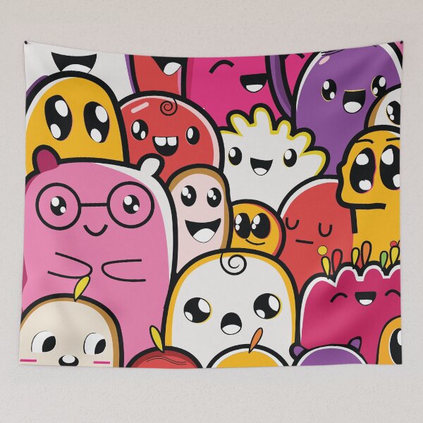 Item preview, Monster Doodle Pattern designed and sold by THE OTAKU SHOP.