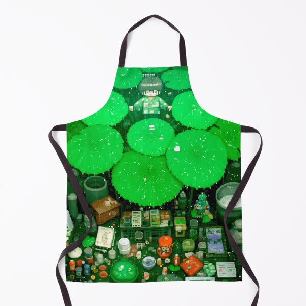 Item preview, Pixel Art: Cyberpunk Overgrown Water Lily Pond designed and sold by Mauro Brito.