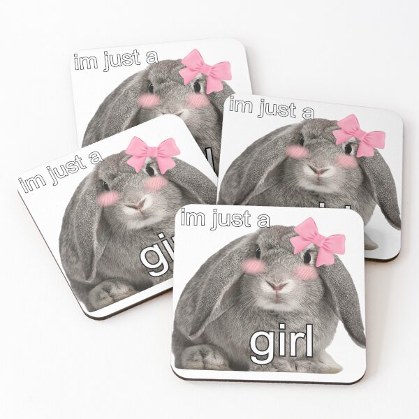 Item preview, i'm just a girl bunny  designed and sold by SillyLittleSnek.
