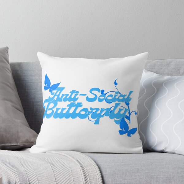 Item preview, Anti-Social Butterfly Light Blue Font designed and sold by tranquil-haven.