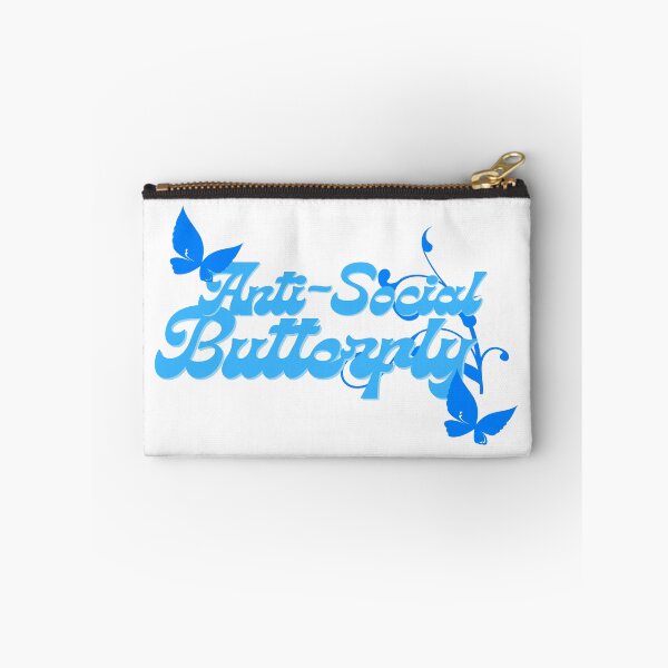 Item preview, Anti-Social Butterfly Light Blue Font designed and sold by tranquil-haven.