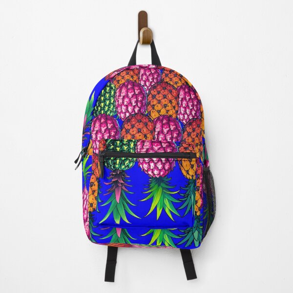 Item preview, Colorful Upside Down Pineapples In A Row | Electric Blue designed and sold by JLEmporium.