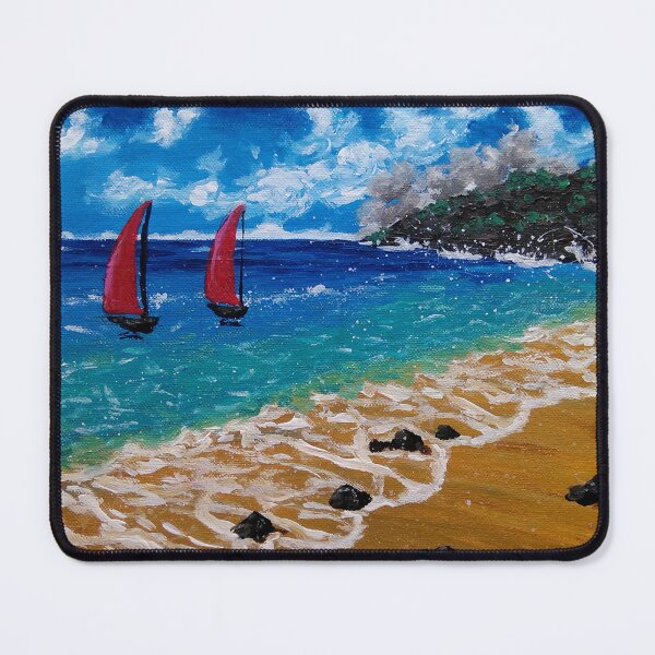 Item preview, Tropical beach painting designed and sold by mariya-ivanova.