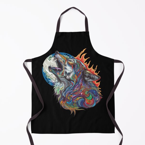 Item preview, Psychedelic Howling Wolf designed and sold by SmallOwlDesign.
