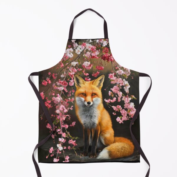 Artikelvorschau, Fuchs-Portrait. Fuchs mit Kirschblüte, Blumenfuchs, Vintage-Fuchs, Fuchs-Malerei, Caravaggio-Stil entworfen und verkauft von FoxVibes.