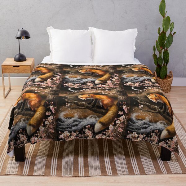 Artikelvorschau, Fuchs-Portrait. Fuchs mit Kirschblüte, Blumenfuchs, Vintage-Fuchs, Fuchs-Malerei, Caravaggio-Stil entworfen und verkauft von FoxVibes.