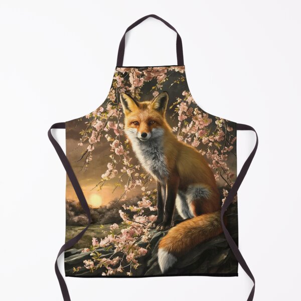 Artikelvorschau, Fuchs-Portrait. Fuchs mit Kirschblüte, Blumenfuchs, Vintage-Fuchs, Fuchs-Malerei, Caravaggio-Stil entworfen und verkauft von FoxVibes.