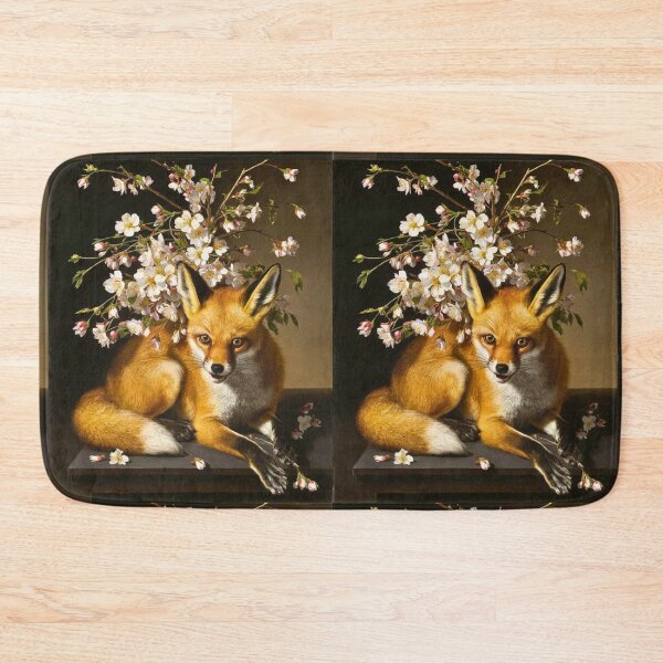 Artikelvorschau, Fuchs-Portrait. Fuchs mit Kirschblüte, Blumenfuchs, Vintage-Fuchs, Fuchs-Malerei, Caravaggio-Stil entworfen und verkauft von FoxVibes.