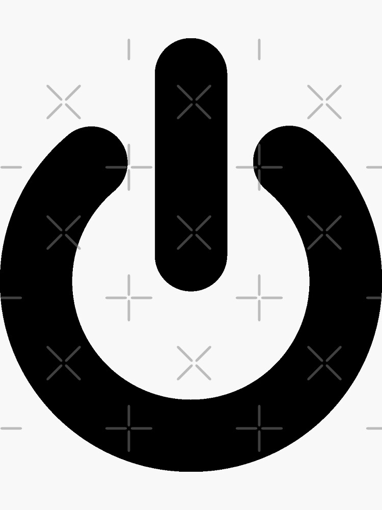 "Power Button" Sticker by jrdnlcy Redbubble
