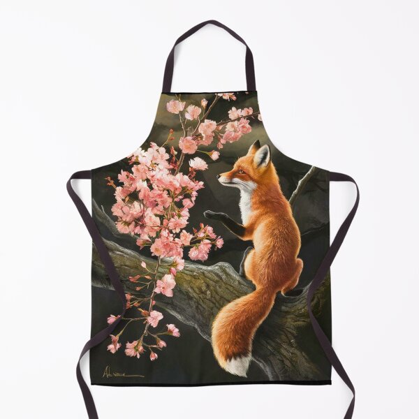 Artikelvorschau, Fuchs-Portrait. Fuchs mit Kirschblüte, Blumenfuchs, Vintage-Fuchs, Fuchs-Malerei, Caravaggio-Stil entworfen und verkauft von FoxVibes.