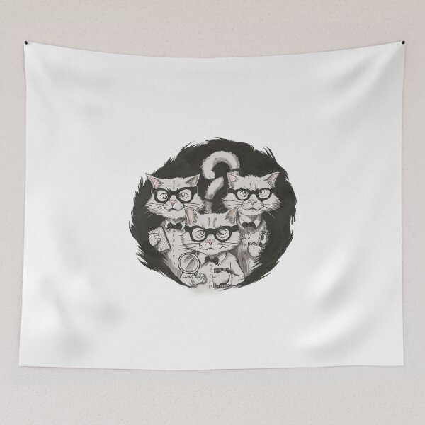 Item preview, suspicious cats	 designed and sold by Gentle40Winks.