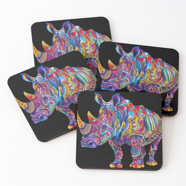Item preview, Psychedelic Rhino designed and sold by SmallOwlDesign.