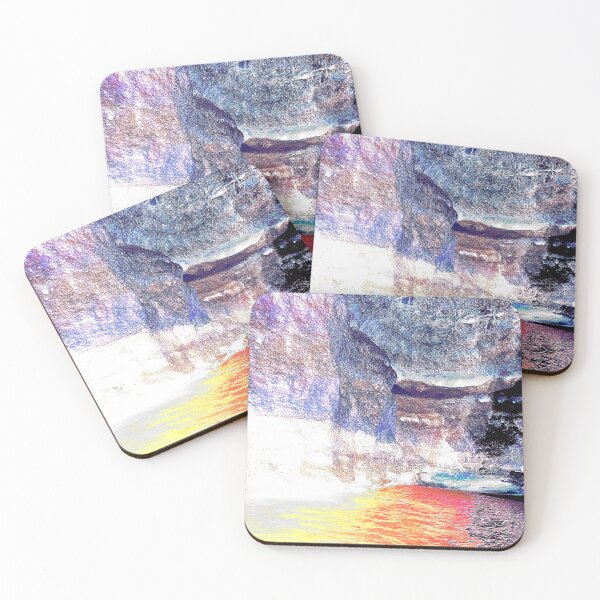 Item preview, illuminated cliff near water designed and sold by Gabriel BOCQUAIRE.