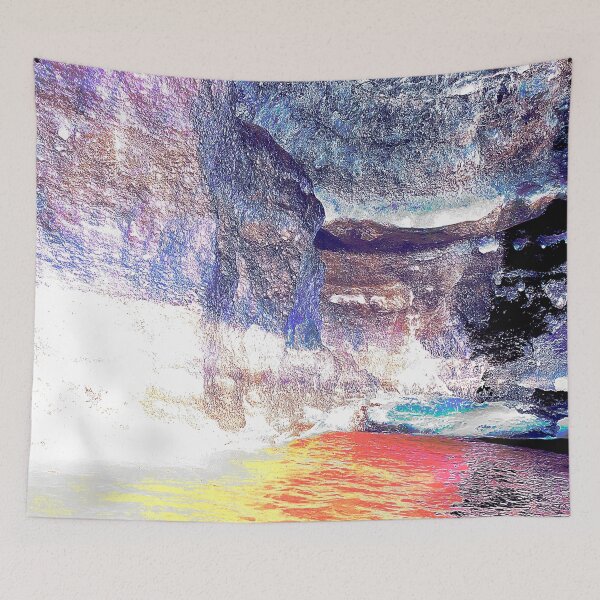 Item preview, illuminated cliff near water designed and sold by Gabriel BOCQUAIRE.