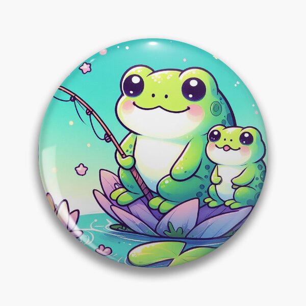 Item preview, Frogs fishing, father and son designed and sold by delff-art.