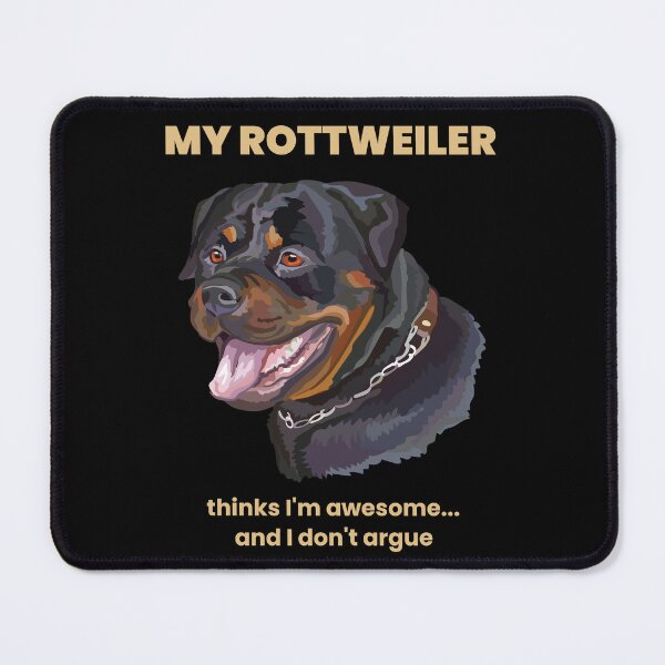 Aperçu de l'œuvre Mon Rottweiler pense que je suis génial et je ne discute pas créée et vendue par DragonflyDes.