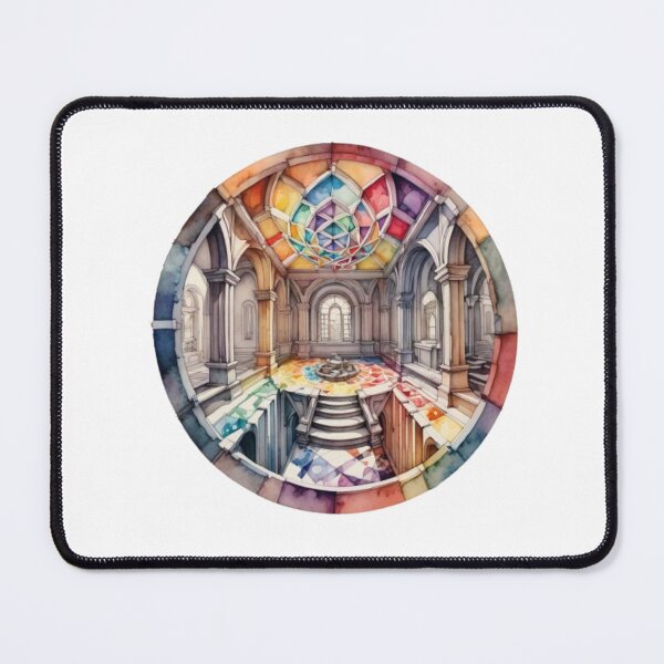 Item preview, Stain glass Stone Architecture in Watercolor paint designed and sold by EmeraldCauldren.