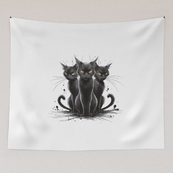 Item preview, suspicious cats	 designed and sold by Gentle40Winks.