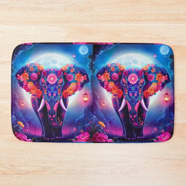 Item preview, Elephant Silhouette. Floral elephant, Fantasy Elephant, colorful elephant designed and sold by ElephantVibes.