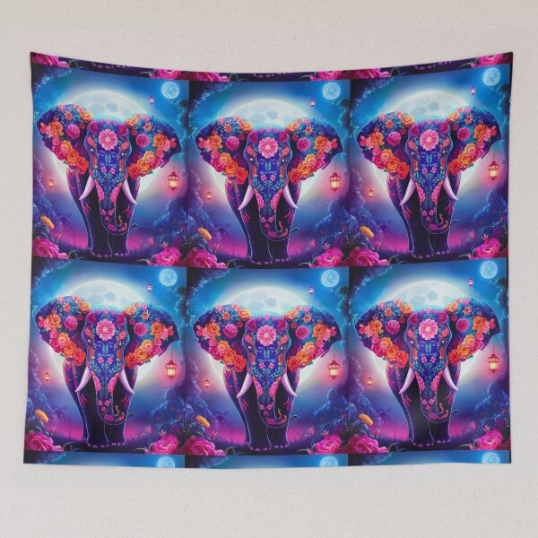 Item preview, Elephant Silhouette. Floral elephant, Fantasy Elephant, colorful elephant designed and sold by ElephantVibes.