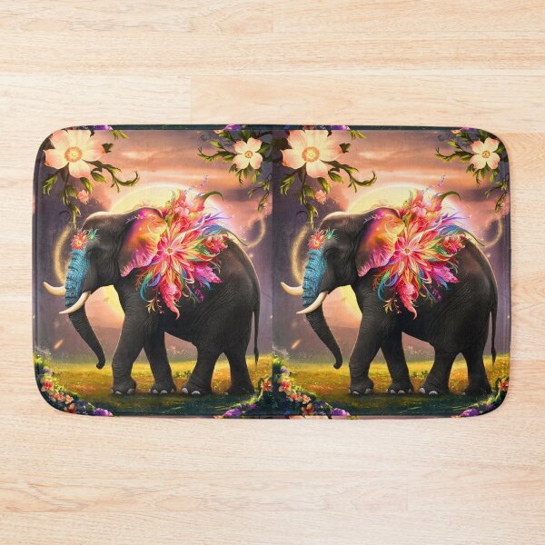 Item preview, Elephant Silhouette. Floral elephant, Fantasy Elephant, colorful elephant designed and sold by ElephantVibes.